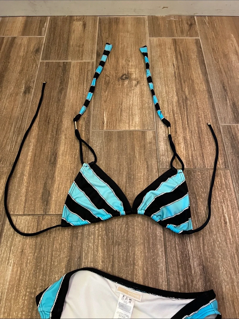 MK Michael Kors 2 pc bikini blue nautical small s z8